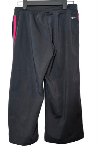 Adidas Cropped Track Pants Womens S Small Loose Fit Pink Stripes Climalite - Picture 5 of 10