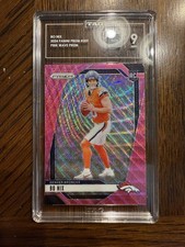 TAG 9 2024 Panini Prizm - Rookies Bo Nix #309 Pink Wave Prizm (RC)