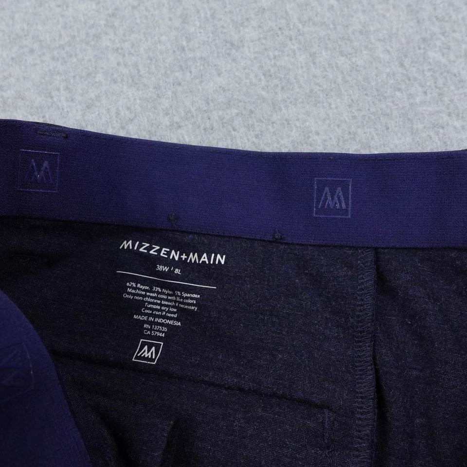 Pantalones Cortos de Golf Mizzen Main Para Hombres 38W Azul Brezo Rendimiento Ligeros Elastizados Foto 2 de 4