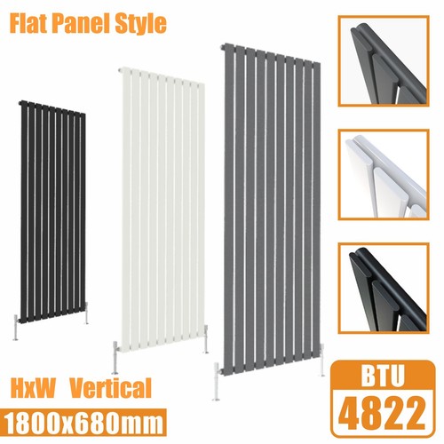 Anthracite Designer Oval Column Flat Panel Radiator Vertical Horizontal Rads - Picture 190 of 195