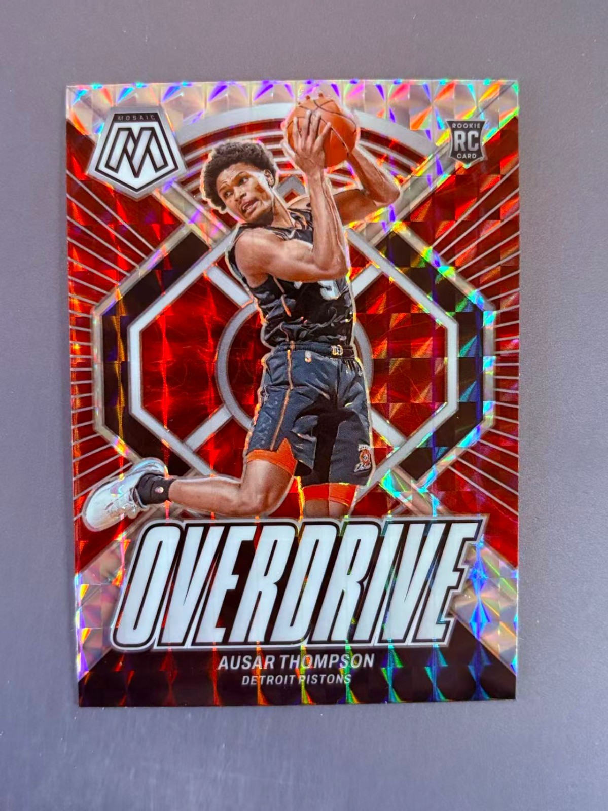 Amen Thompson 2023-24 Panini Mosaic OverDrive Prizm RC #8 SP