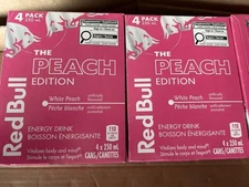 Red Bull Energy Drink, Peach Edition 2x 4 Packs 250ml