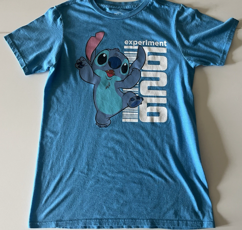 Disney Stitch Kids Blue Graphic T-Shirt Size Large 10-12 - Picture 5 of 6