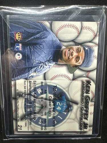 Colección Pacific Crown 1995 - Prismas de oro Ken Griffey Jr #21 - Imagen 2 de 2