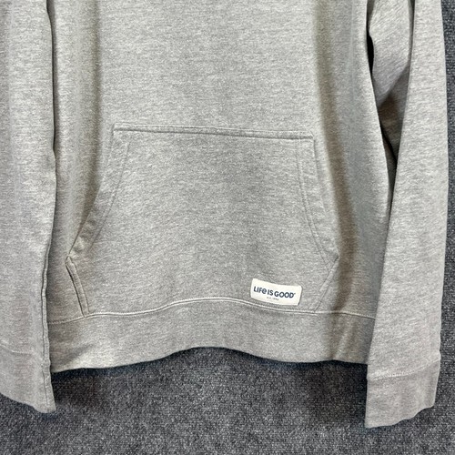 Life Is Good Herren Kapuzenpullover "Jake Relaxing with Drink & Cooler" grau L - Bild 8 von 15