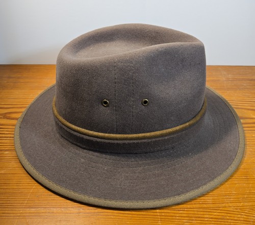 Woolrich Men's Olive Flannel Lined Fedora Hat Large - Picture 2 of 11