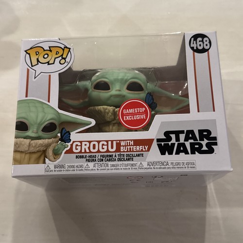 Funko Pop! Vinilo: Star Wars - Grogu con mariposa - GameStop (exclusivo) #468 - Imagen 1 de 6