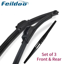Front and Rear Windshield Wiper Blade Fit For Nissan LEAF 2011 - 2017 Set 3