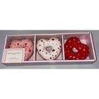 Cupcakes & Cashmere Valentine’s Day Ceramic Heart Donuts Set of 3 NEW IN BOX