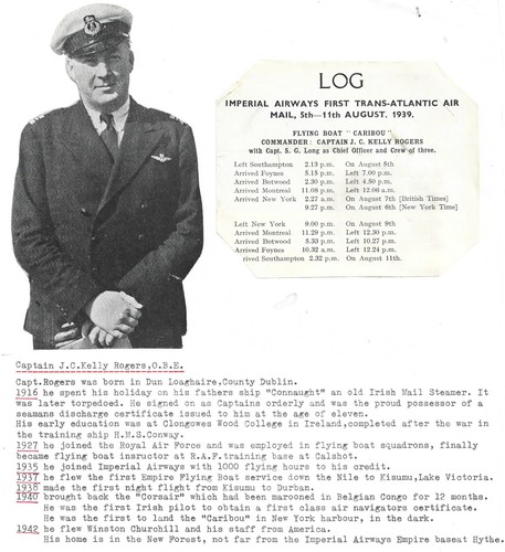 USA 1939 30c Signed Cover from NY to London with Captain's Log  for Flying Boat - Picture 3 of 3