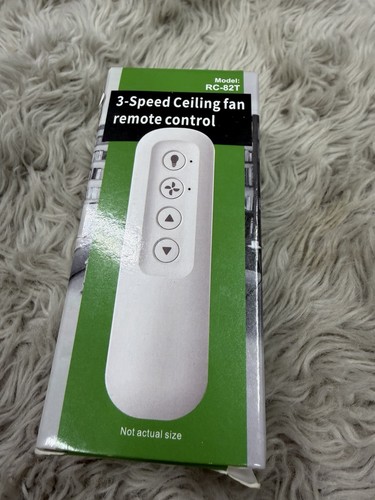 RC-82T 3 Speed Ceiling Fan Remote Control Replacement Hunter 99770 99392 99813 - Picture 1 of 2