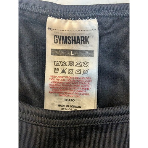 GYMSHARK Women's Size Large Sweat Seamless Midi Tank Top Sports Bra Black $40 - Picture 6 of 9