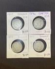 Barber Quarters Lot of Four (4) Coins 1-1896, 3-1897. B-112/B-115