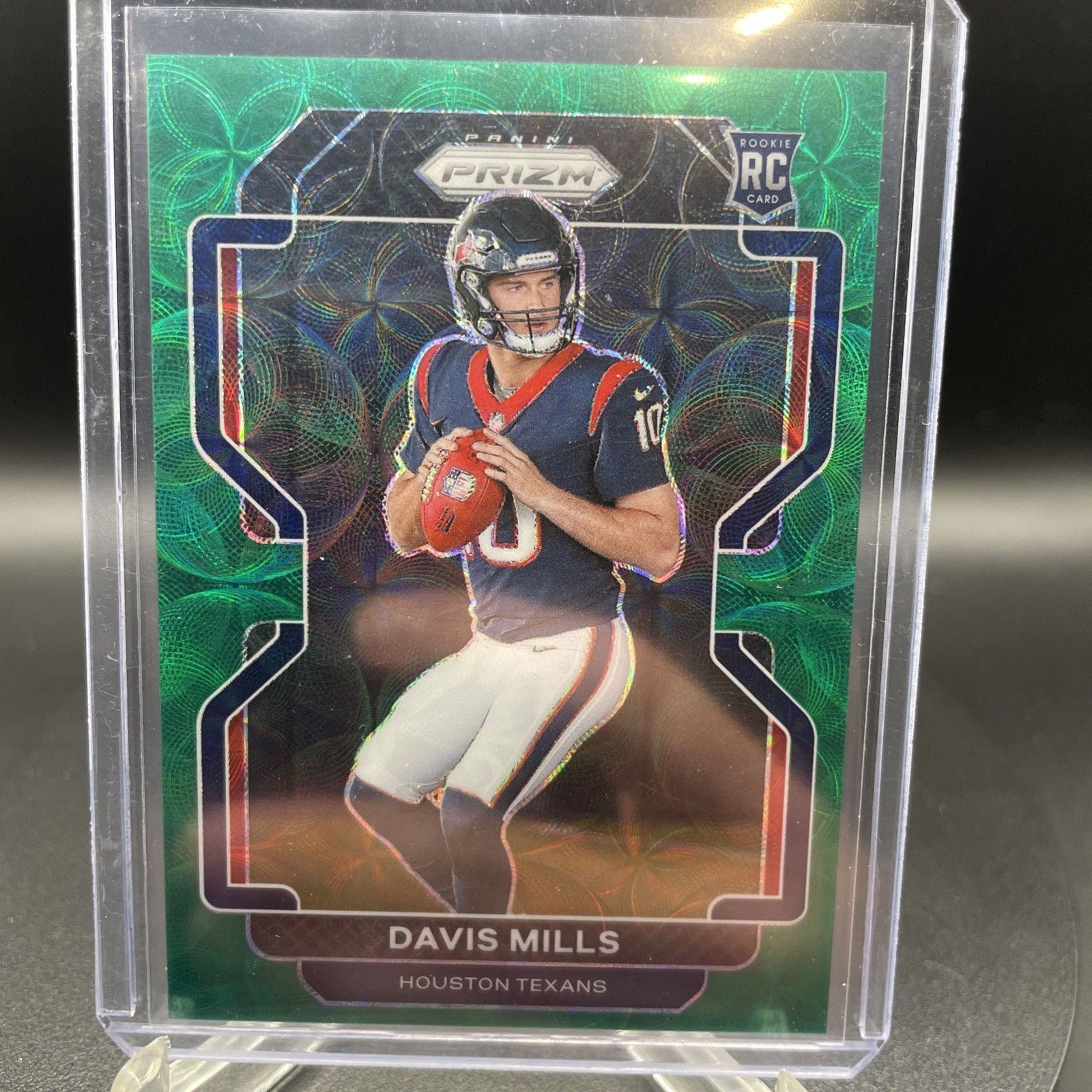 2021-22 Davis Mills Rookie Prizm Green Scope 50/75 Houston Texans