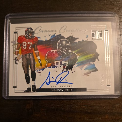 2024 Panini Impeccable Simeon Rice Canvas Creations Auto /75 Tampa