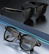 AI Smart Glasses with Camera, Voice Assistant, Translation, Open Ear Audio