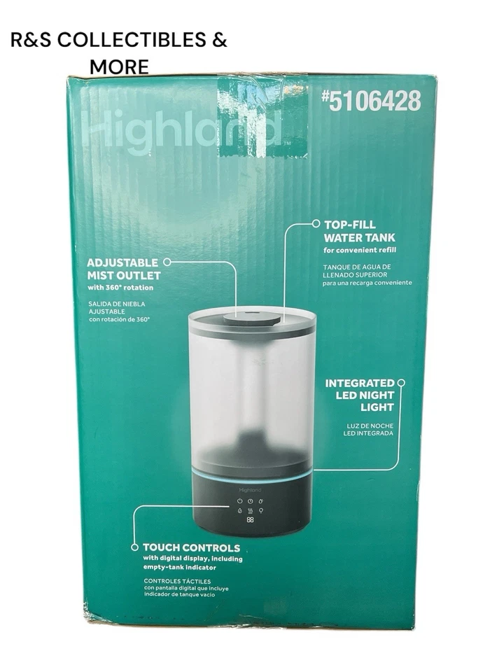 Highland 1.2 Gallon  Cool Mist And Warm Mist Humidifier  5106428 - Image 3 of 4