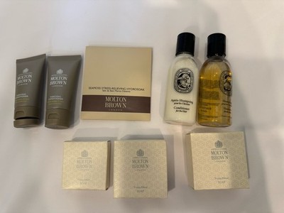 Molton Brown Diptyque Lot 8 Toiletry Travel Soap Shampoo Conditioner Hydrosoak