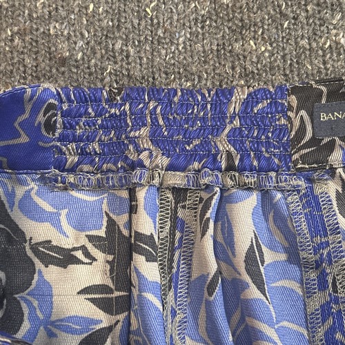 Banana Republic Damen Blumen Spitze Bleistiftrock vorne flach Größe 8 blau Reißverschluss hinten - Bild 6 von 13