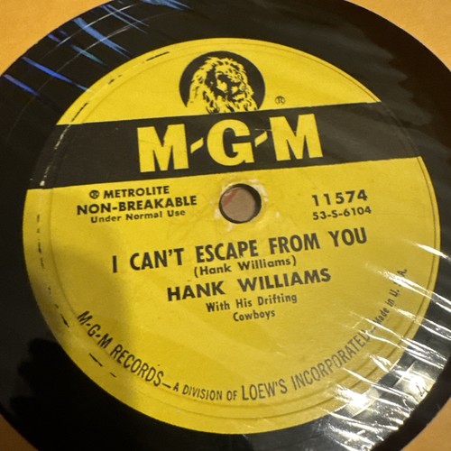 Lot Of 12 Hank Williams 78 RPM Records On MGM All V To V+ Or Better - Picture 12 of 12