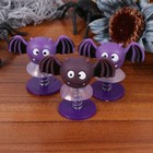 3PCS/Set Halloween Bat Shape Sucker Bouncing Style Small Toy Doll Bounce