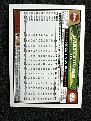 DARIN ERSTAD #656 2008 Topps Baseball Gold /2008 Houston Astros - Picture 2 of 2