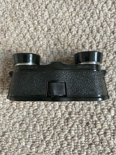 Vintage Kershaw Black Wide Angle Small Binoculars in Case British Patent 363227 - Imagen 3 de 6