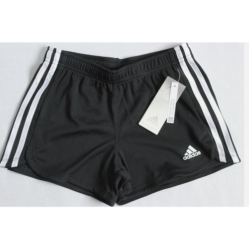 Adidas Girls Black 3-Stripe Athletic Shorts NWT Size S