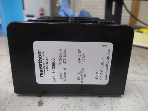 Marathon Power Distribution Block 1433608 175A 600A 3P Line: 350kcmil-6 - Picture 2 of 6