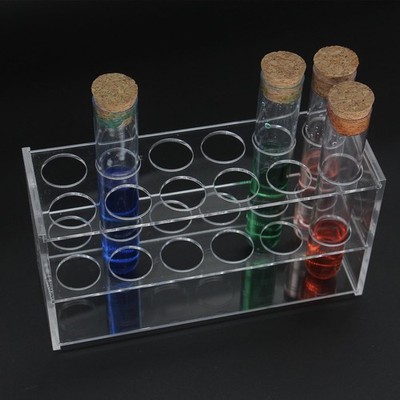 Acrylic Test Tube Holder Rack, 2x6 Wells 12 Sockets for 50ML Test Tubes, Clea...