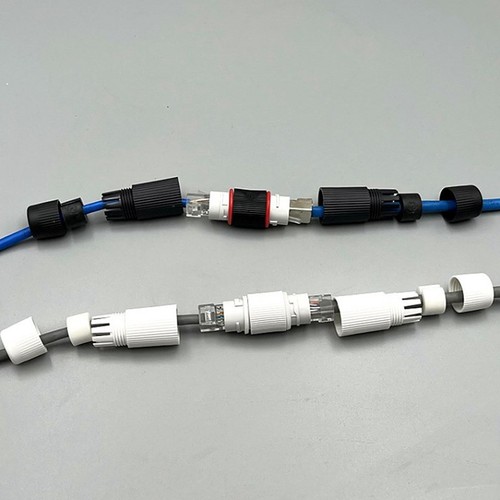RJ45 Docking Connector Ethernet Network Straight-through Waterproof IP67 Header - Imagen 5 de 11
