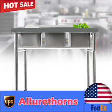 Commercial Kitchen Sink 3 Compartment Stainless Steel Laundry Sink W/ Drains