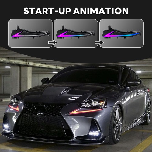 Luces de circulación diurna LED RGB DRL para Lexus IS250 IS350 IS200t IS300 2016 2017 - Imagen 3 de 17
