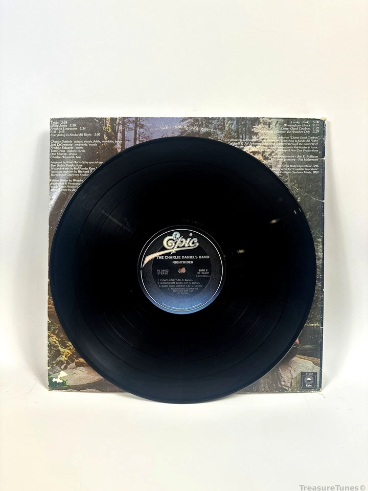 The Charlie Daniels Band - LP de vinilo Nightrider [1976] PE 34402 Foto 4 de 4