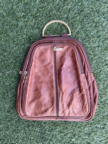 Italy Handtasche Geldbeutel braun Leder Reisetasche mit Reißverschluss