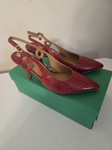 NEW J. Renee Tindra Women's Pump Red Snake Embossed Size 7.5  - Picture 1 of 6
