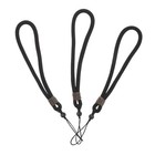  3 sztuki Czarna ręcznie tkana bransoletka na telefon komórkowy, krótka pleciona bransoletka,