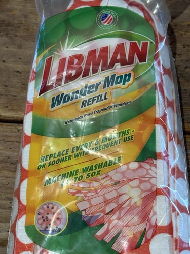 LIBMAN Wonder Mop REFILL Safe, Washable NEW Sealed - Picture 2 of 4
