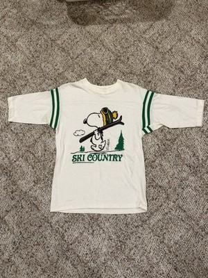 Vintage 1958 Snoopy Ski Country Artex Raglan Shirt Size M