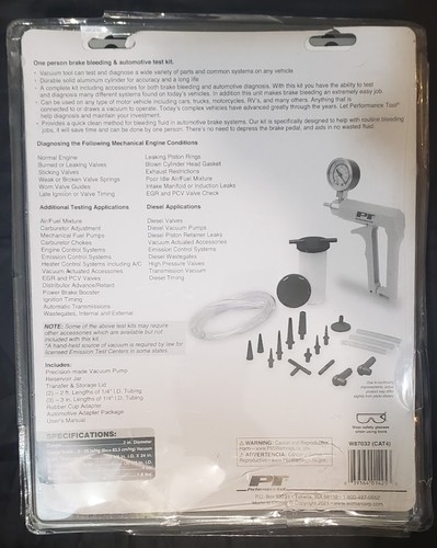 PERFORMANCE TOOL W87032 AUTO DIAGNOSTIC VACUUM PUMP & BLEEDER KIT - Picture 7 of 7
