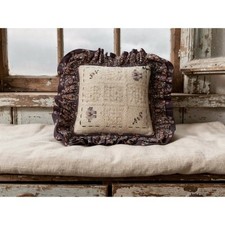 VNT Primrose Cottage Embroidered Square Throw Pillow Floral Ruffle Farmhouse