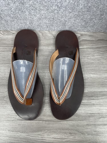 Aquascutum Men’s Leather Sandals Uk 11 EU45 Brand New Very Rare - Picture 2 of 5