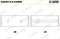 1 X Kurbelwellenlager Glyco H1087/5 0.30Mm FüR CitroëN Saxo AX