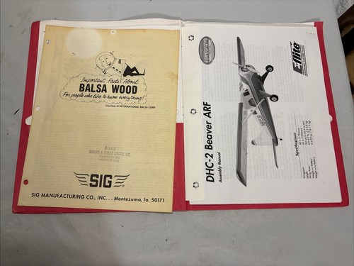 Avión y Piloto Avión Miniplano Publicidad Manuales SIG Piper Manual ¡Lote! - Imagen 2 de 9