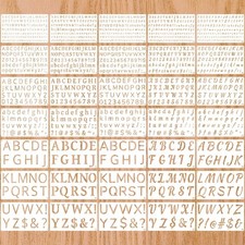 1/3, 1/2, 3/4, 1, 2 Inch Letter Stencils for Painting, 35 Pack 9.8 X 5.9 Inc...