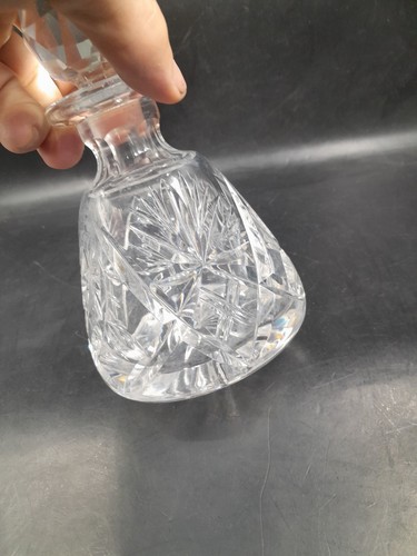 Vintage geschliffener Kristall Duft Waschtisch etc Flasche schöne Qualität groß 16 cm - Bild 2 von 11