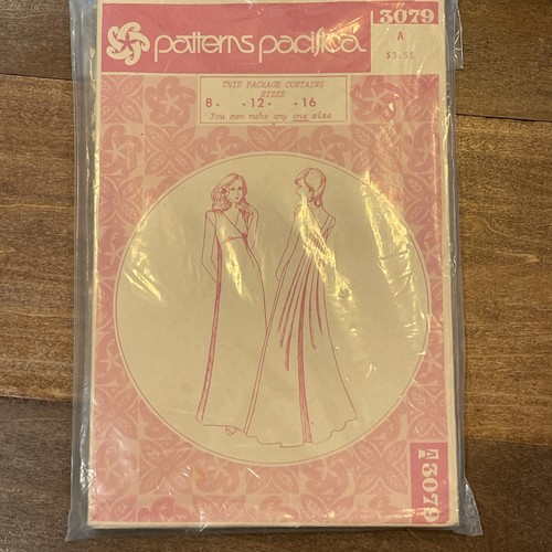 VINTAGE PATTERNS PACIFICA 3079 A~ HAWAIIAN DRESS ~ SIZE 8 12 16 *UNCUT - Picture 1 of 7