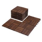 Interlocking Deck Tiles 12"x12"x0.94'' FSC 12"x12x0.94" 10 Dark Brown - 12 Slat