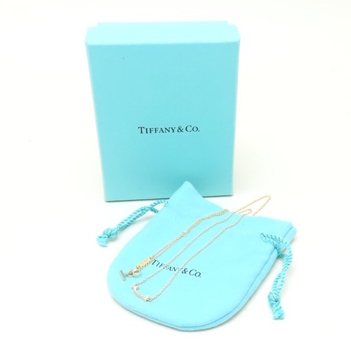 TIFFANY & Co. 62617683 T Smile Mini 18K Oro Amarillo Collar Diamante /294073 - Imagen 8 de 8