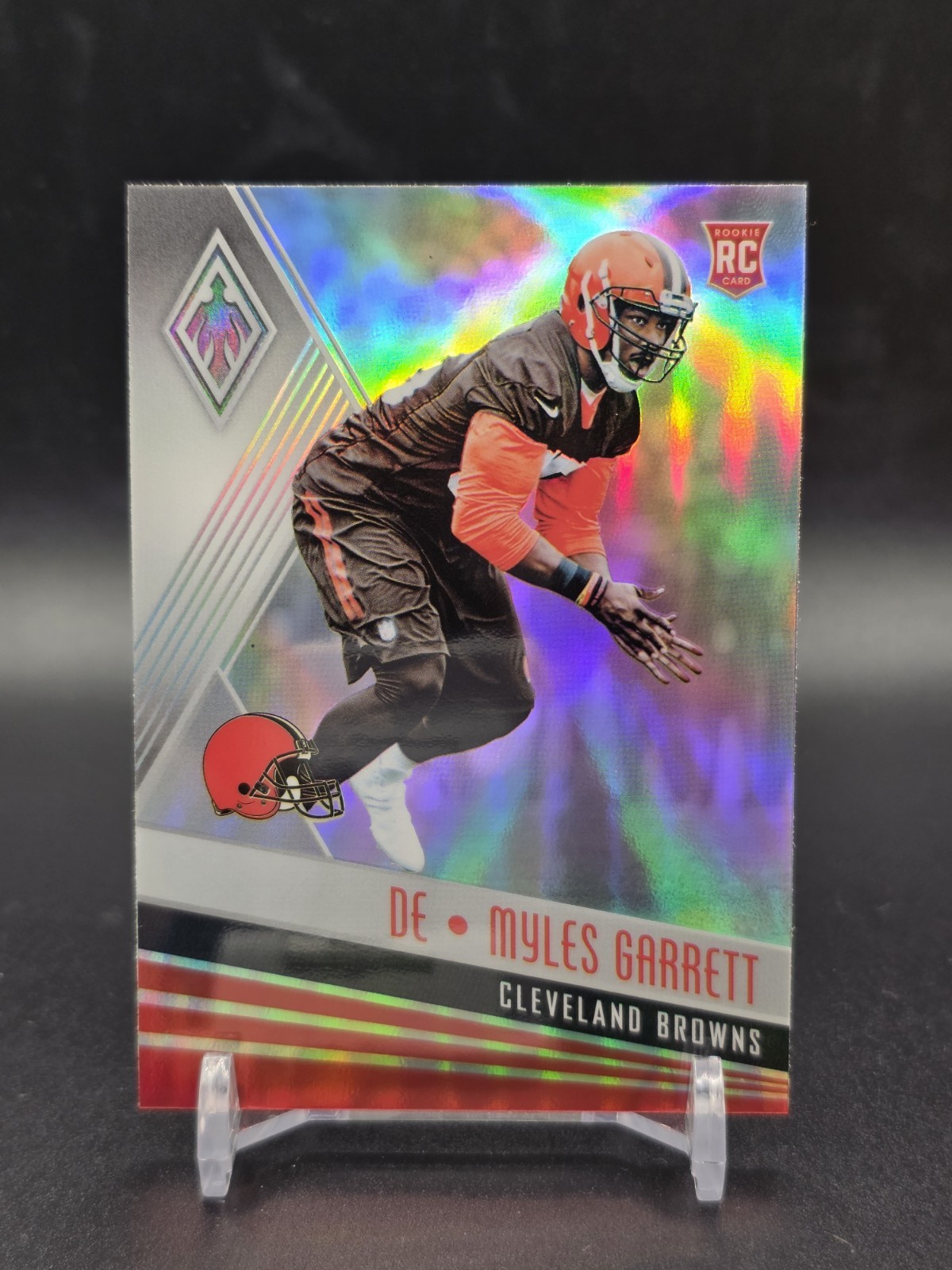 Myles Garrett #141  2017 Panini Phoenix Rookie Card Cleveland Browns CLEAN
